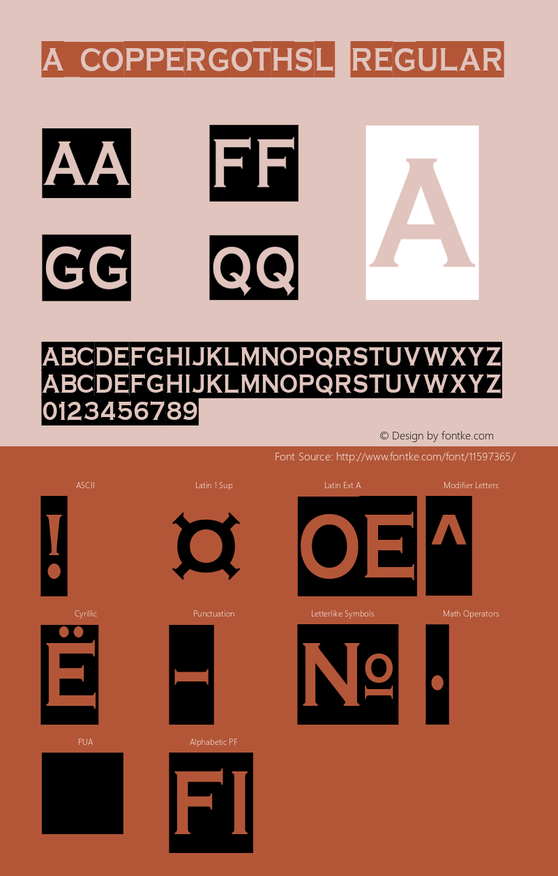 a_CopperGothSl Regular 01.03 Font Sample