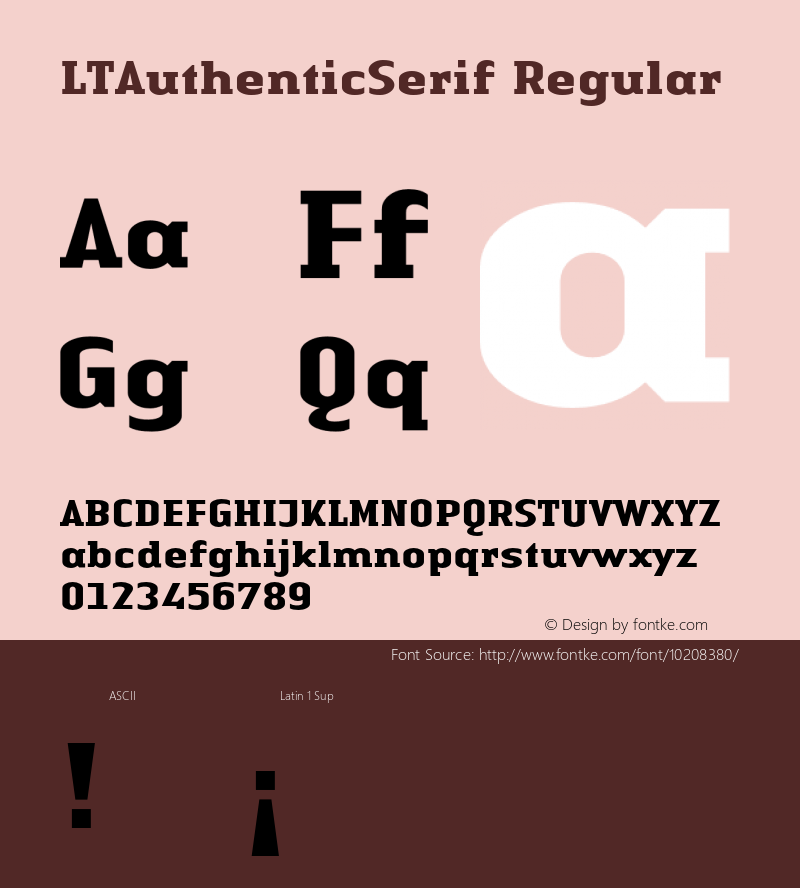 LTAuthenticSerif Regular 001.000 Font Sample