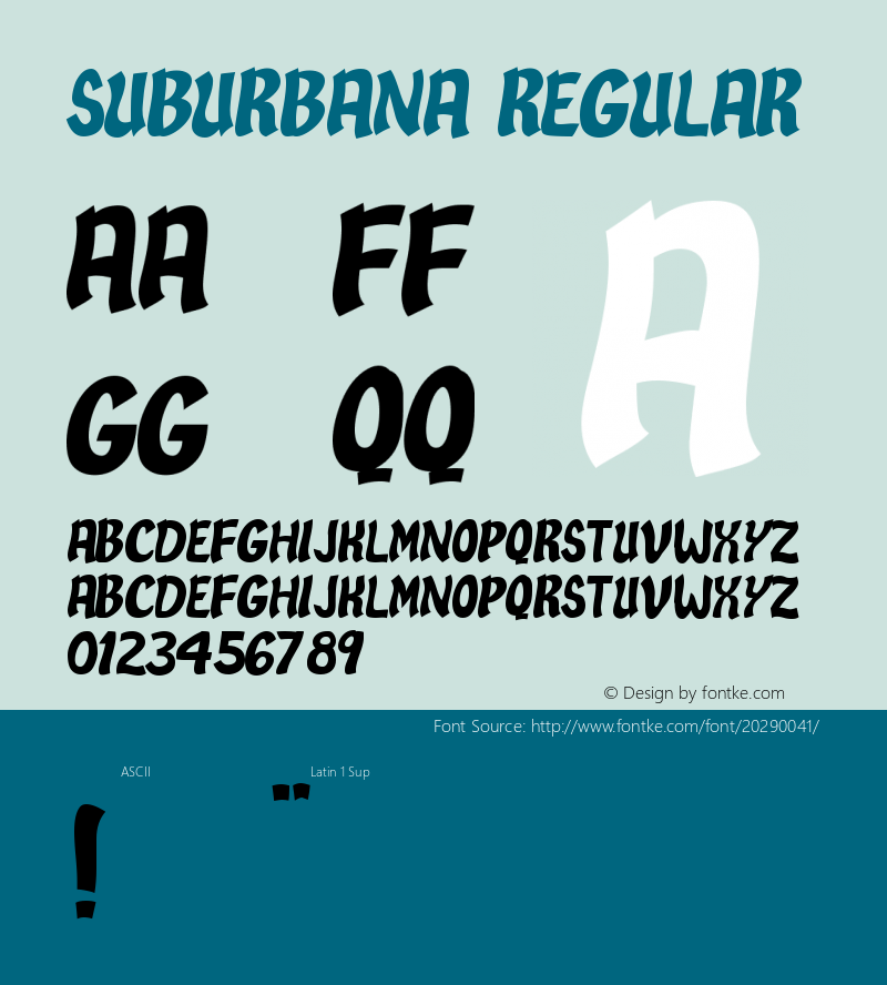 Suburbana Version 1.005;PS 001.005;hotconv 1.0.70;makeotf.lib2.5.58329 Font Sample