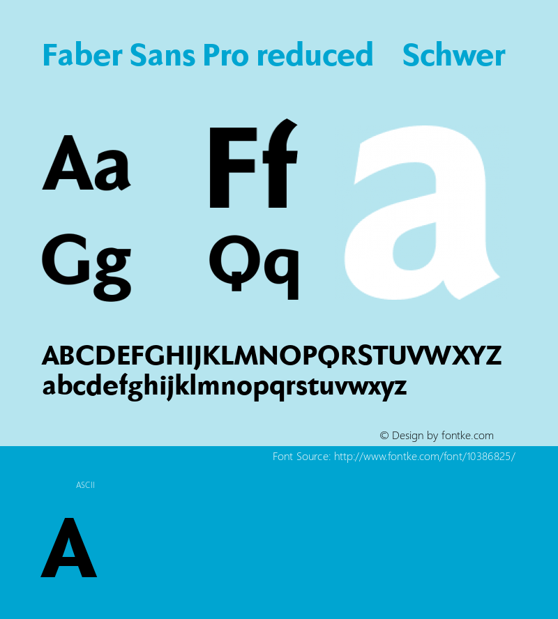 Faber Sans Pro reduced 85 Schwer Version 4.012 Font Sample