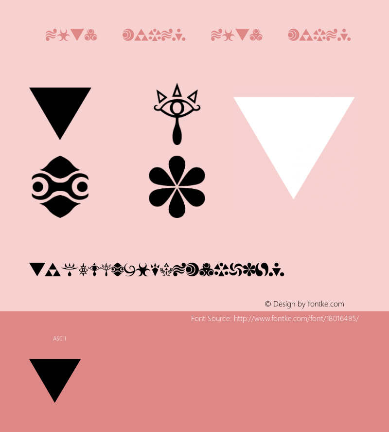 Hylian Symbols Hylian Symbols Version 1.0 Font Sample