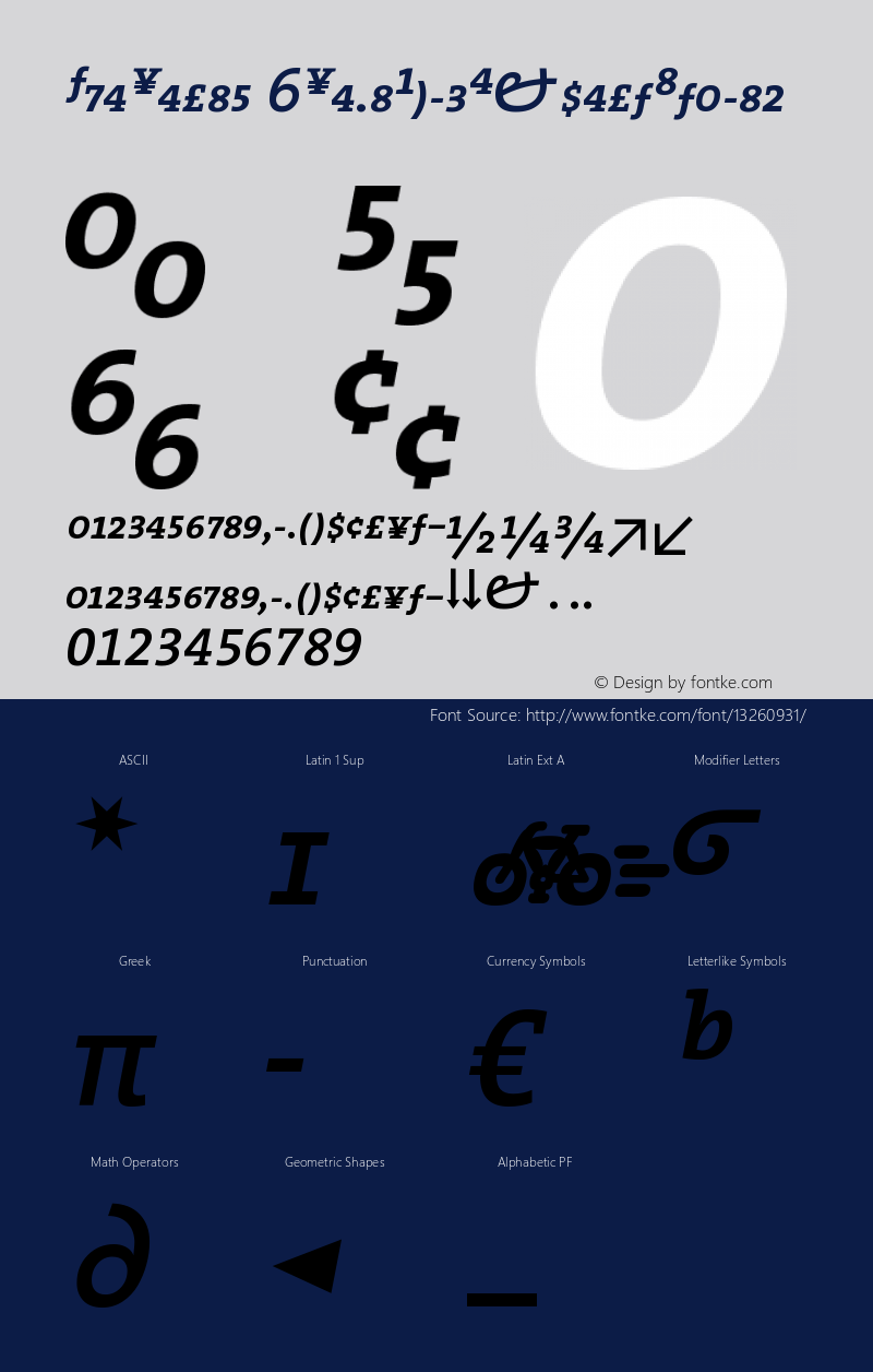 TheSerif 6SemiBoldExpertItalic Version 1.0 Font Sample