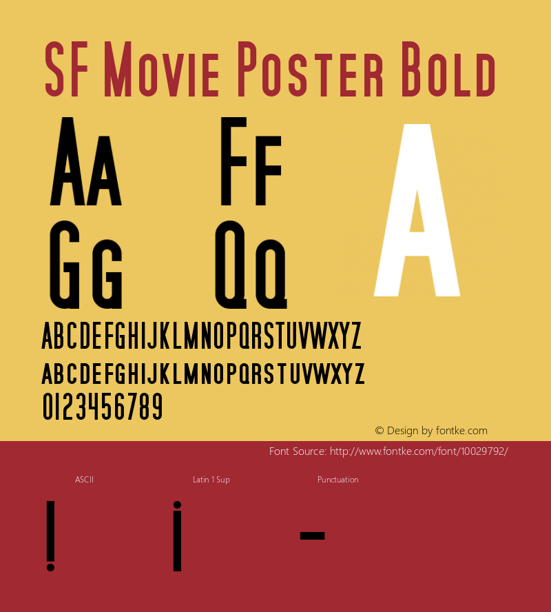 SF Movie Poster Bold 1.2 Font Sample