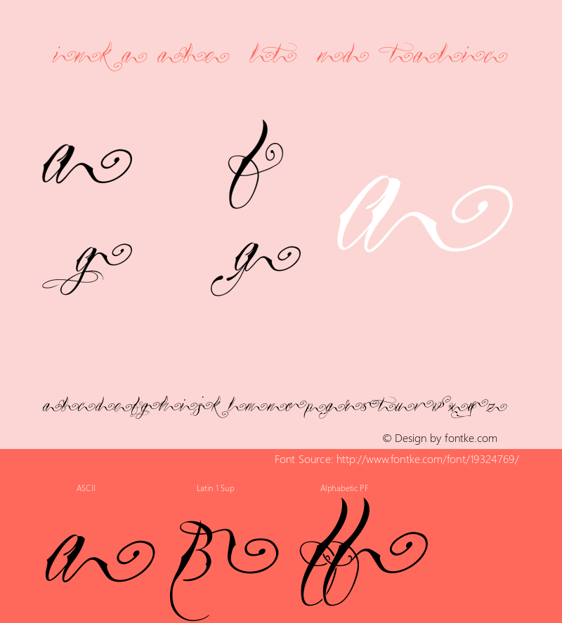 TinkaBabe-AltEndItalic Version 1.000 Font Sample