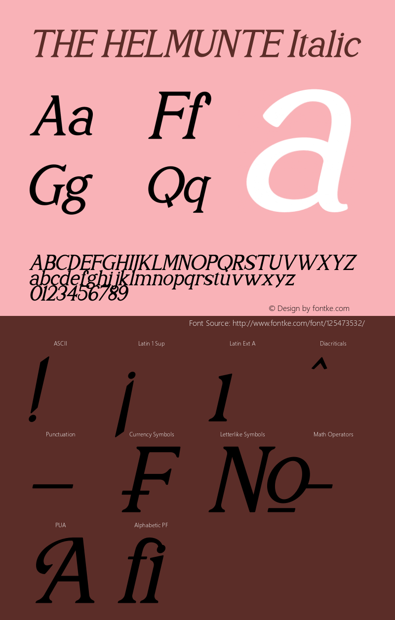 THE HELMUNTE Italic Version 1.00;March 15, 2021;FontCreator 13.0.0.2683 64-bit Font Sample