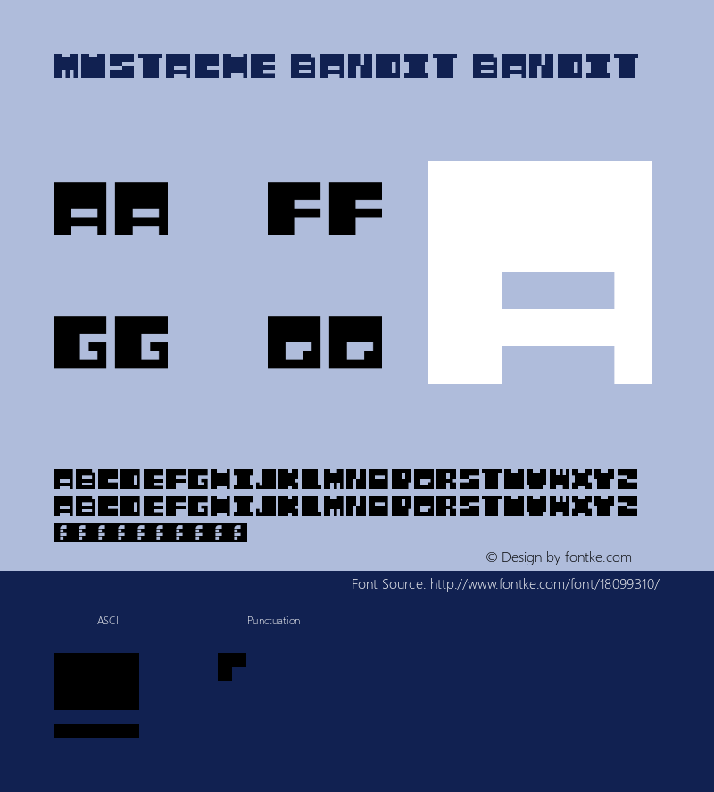 Mustache Bandit Bandit Version 1.0 Font Sample