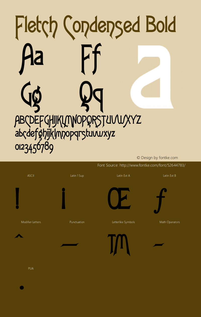 FletchCondensedBold Altsys Fontographer 4.1 12/30/94 {DfLp-URBC-66E7-7FBL-FXFA} Font Sample