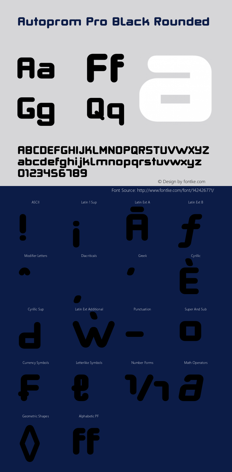 AutopromPro-BlackRounded Version 1.100 | wf-rip DC20200825 Font Sample