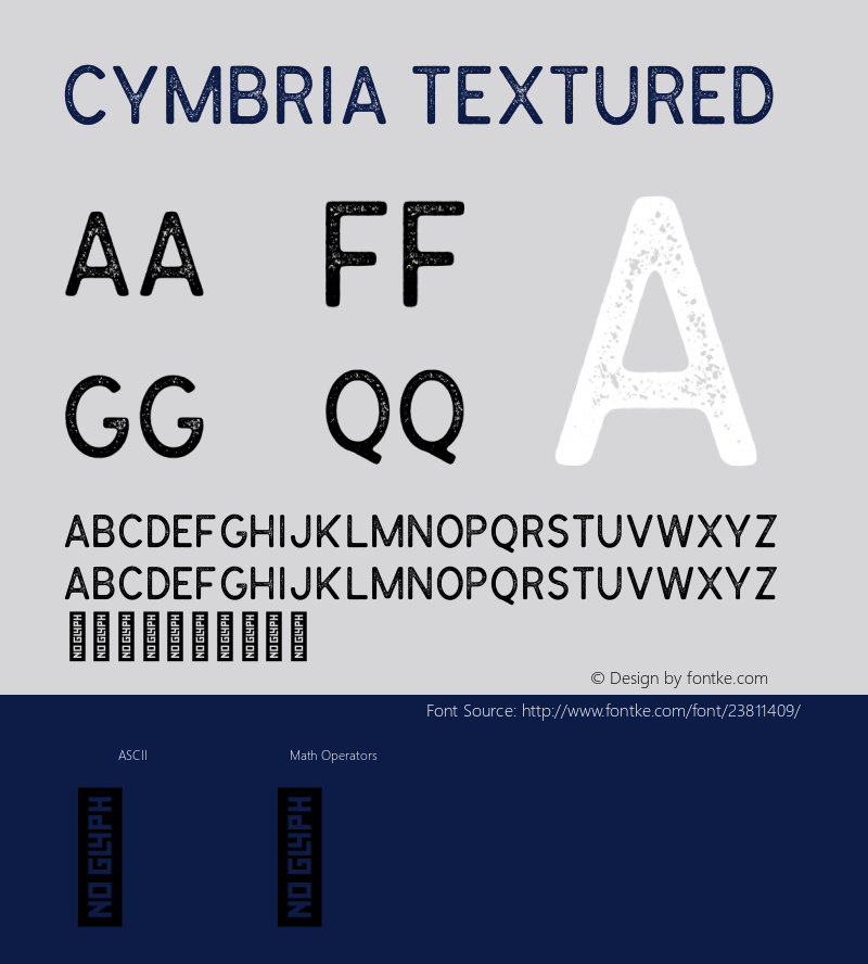 Cymbria Textured Version 1.000;PS 001.000;hotconv 1.0.88;makeotf.lib2.5.64775 Font Sample