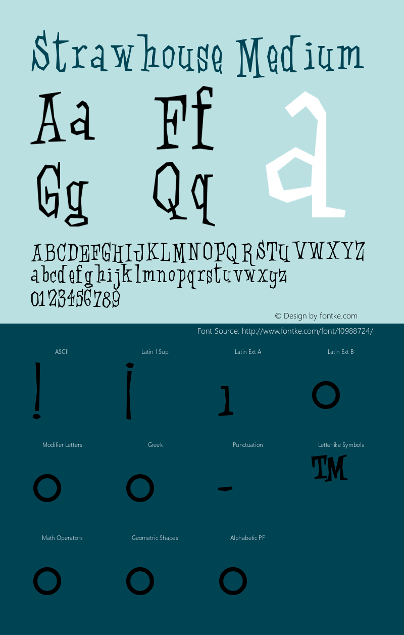 Strawhouse Medium Version 001.000 Font Sample