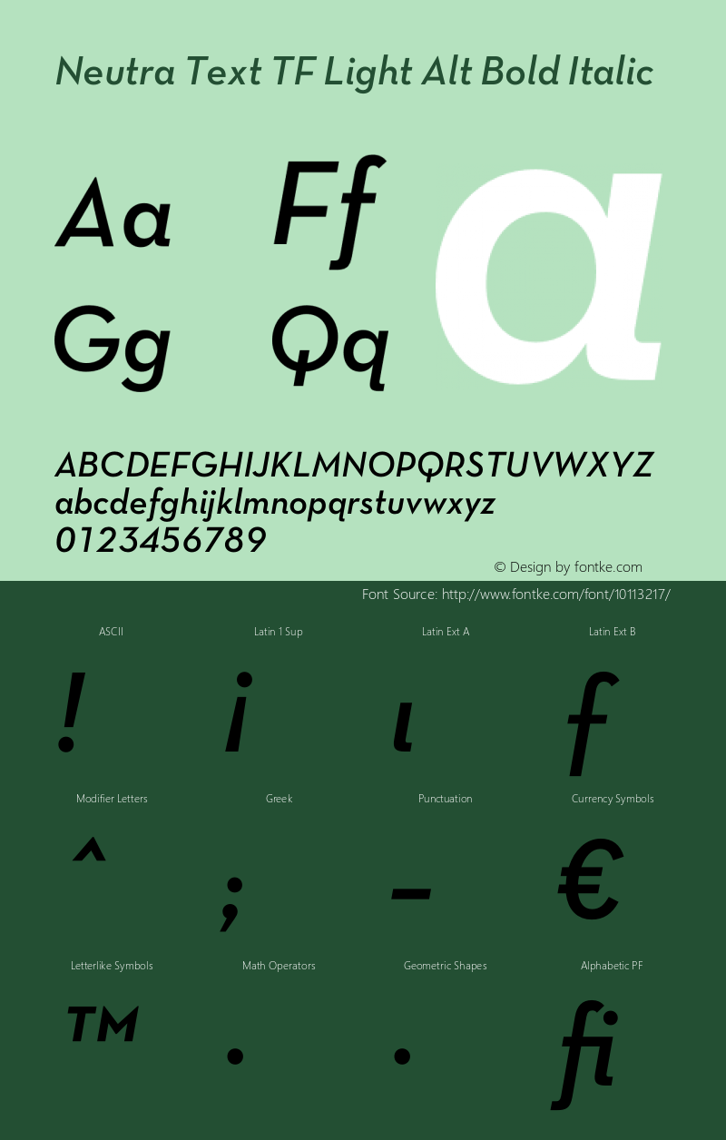 Neutra Text TF Light Alt Bold Italic OTF 1.000;PS 001.000;Core 1.0.29 Font Sample