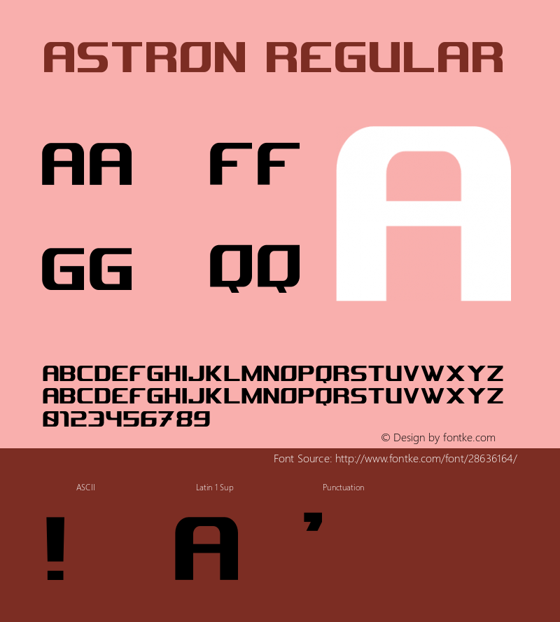 Astron Version 1.002;Fontself Maker 3.1.1 Font Sample