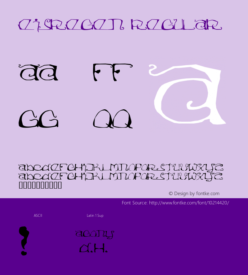 Eisregen Regular Macromedia Fontographer 4.1 12.04.01 Font Sample