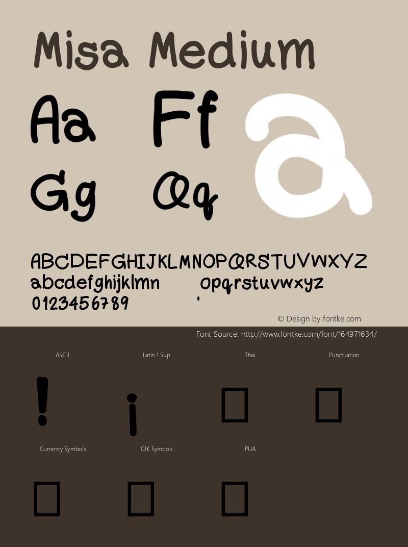 Misa Version 001.000 Font Sample