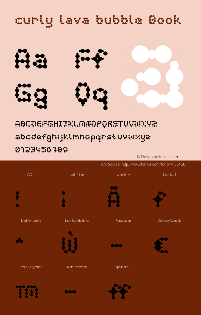 curly lava bubble Book Version 1.000 Font Sample