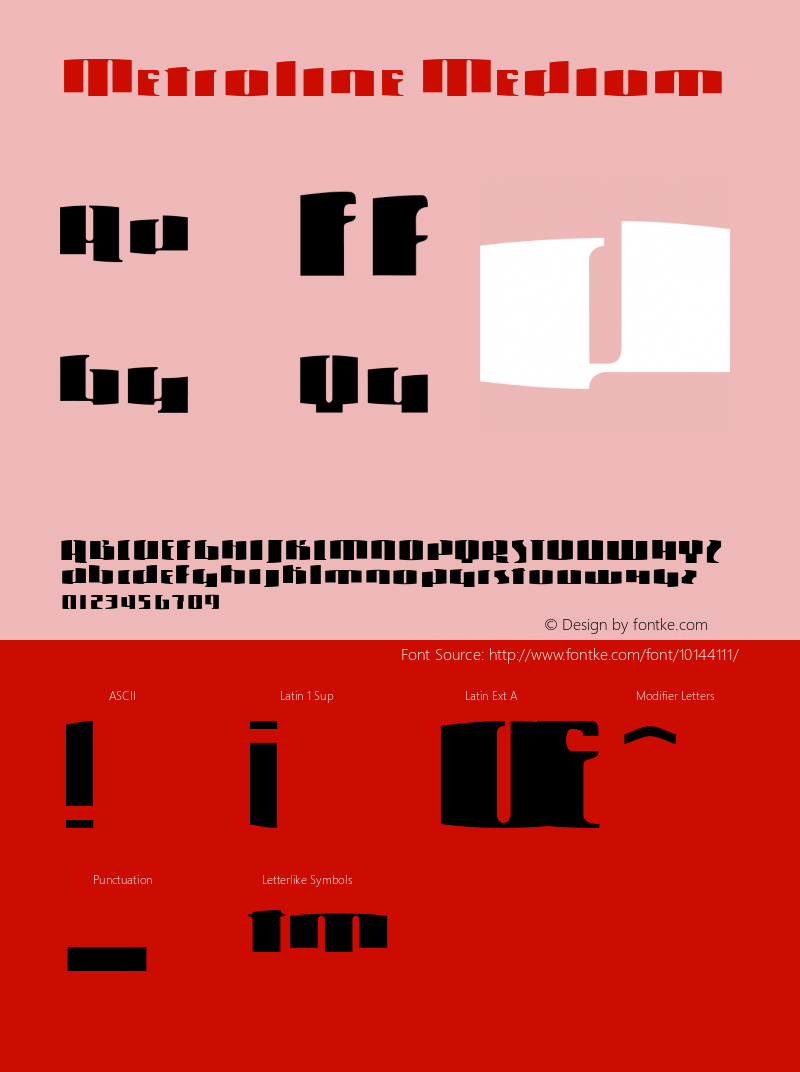 Metroline Medium 001.000 Font Sample