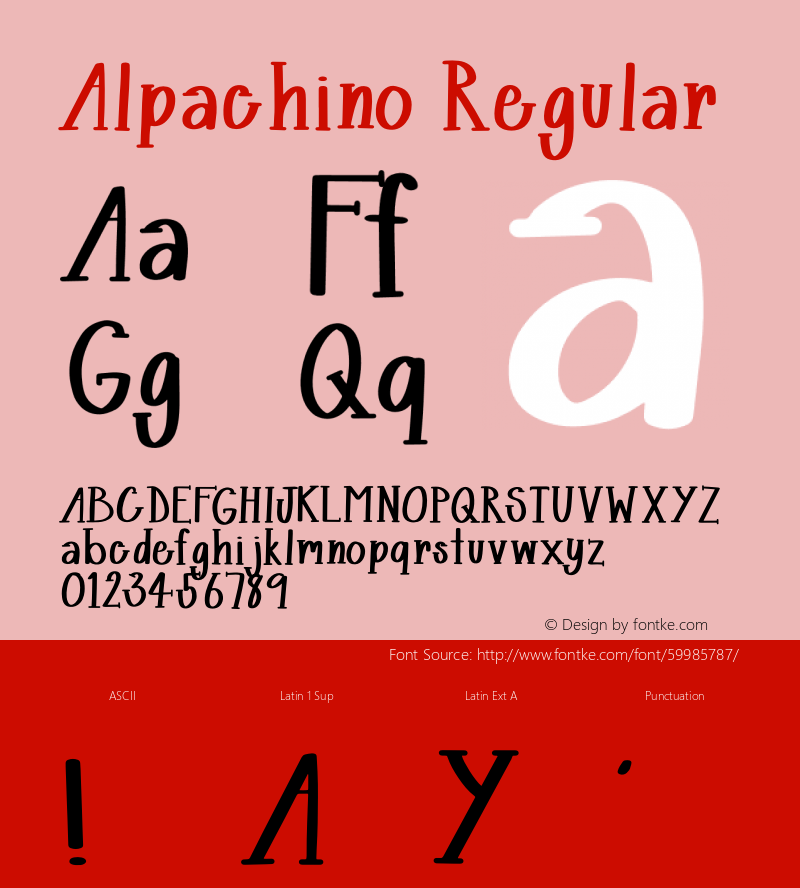 Alpachino Version 1.001;Fontself Maker 3.5.1 Font Sample