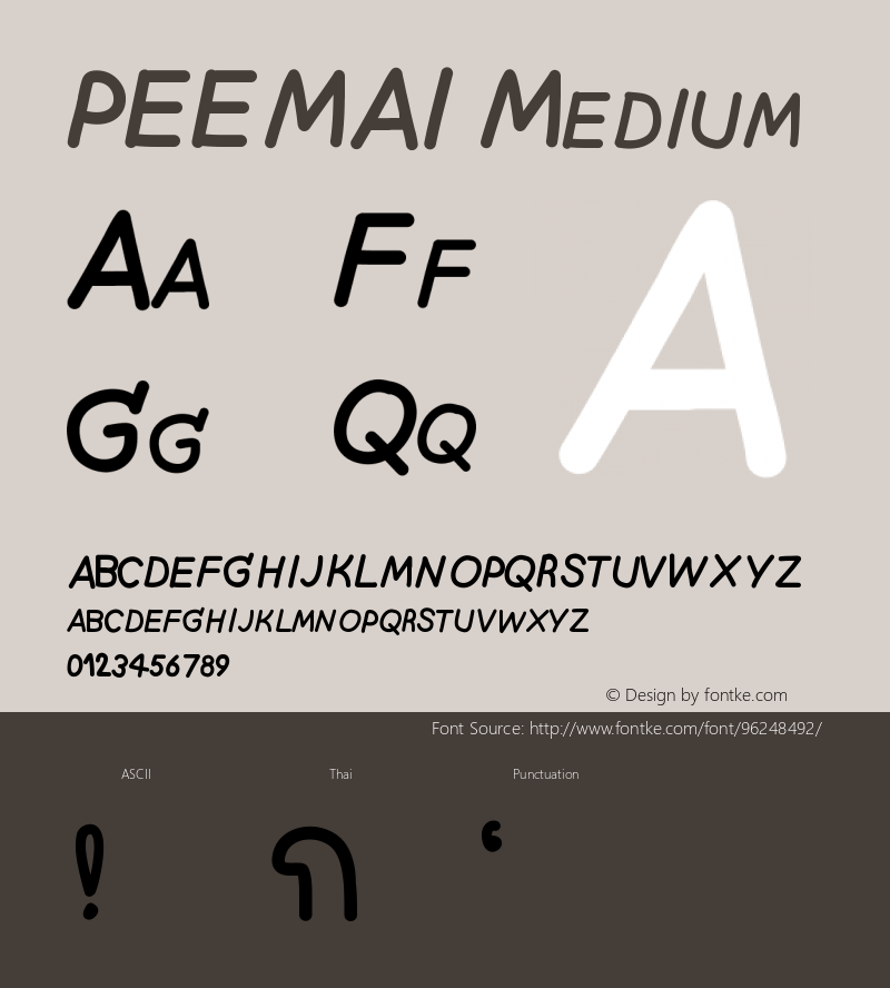 PEEMAI Version 001.000 Font Sample