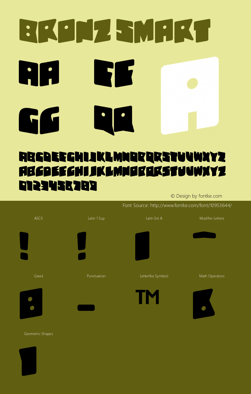 Bronz Smart Version 001.000 Font Sample