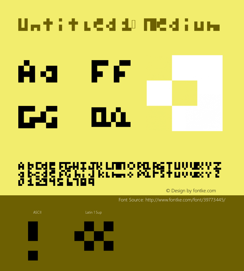 Untitled1 Version 001.000 Font Sample