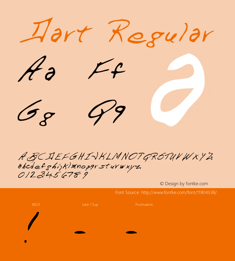 Dart Regular Altsys Metamorphosis:2/27/95 Font Sample