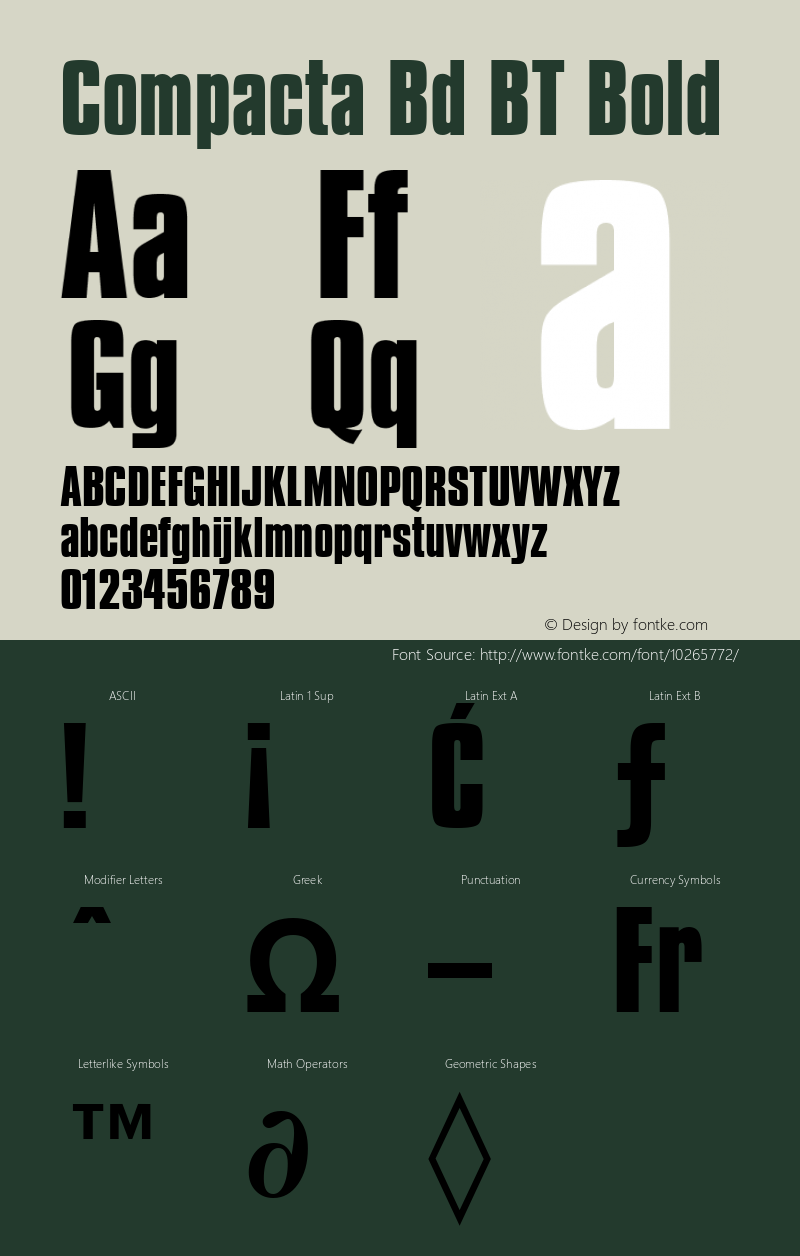 Compacta Bd BT Bold mfgpctt-v1.57 Thursday, February 18, 1993 2:16:14 pm (EST) Font Sample