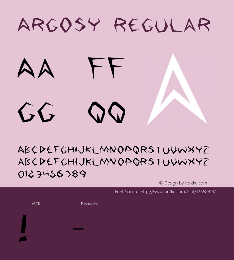 Argosy Regular 1 Font Sample
