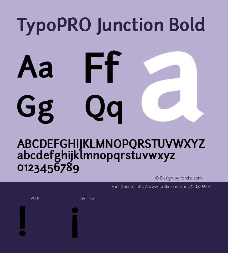 TypoPRO Junction Bold Version 001.001 Font Sample