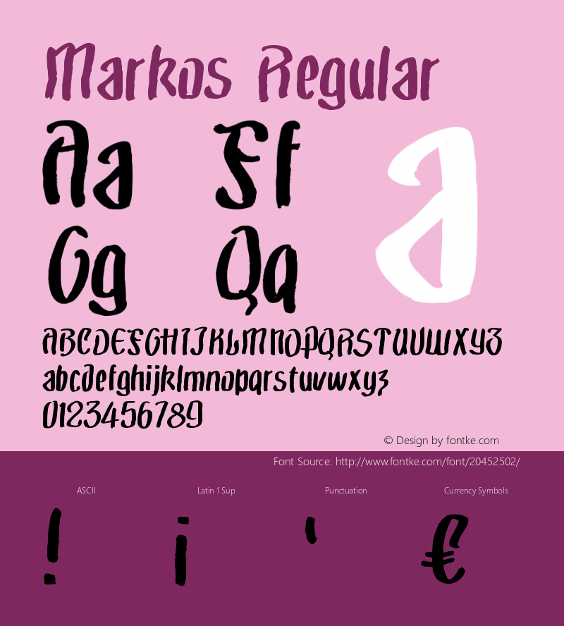 Markos-Medium Version 1.000;PS 001.001;hotconv 1.0.56 Font Sample