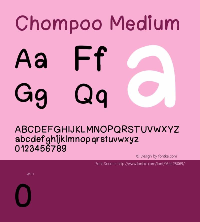 Chompoo Version 001.000 Font Sample