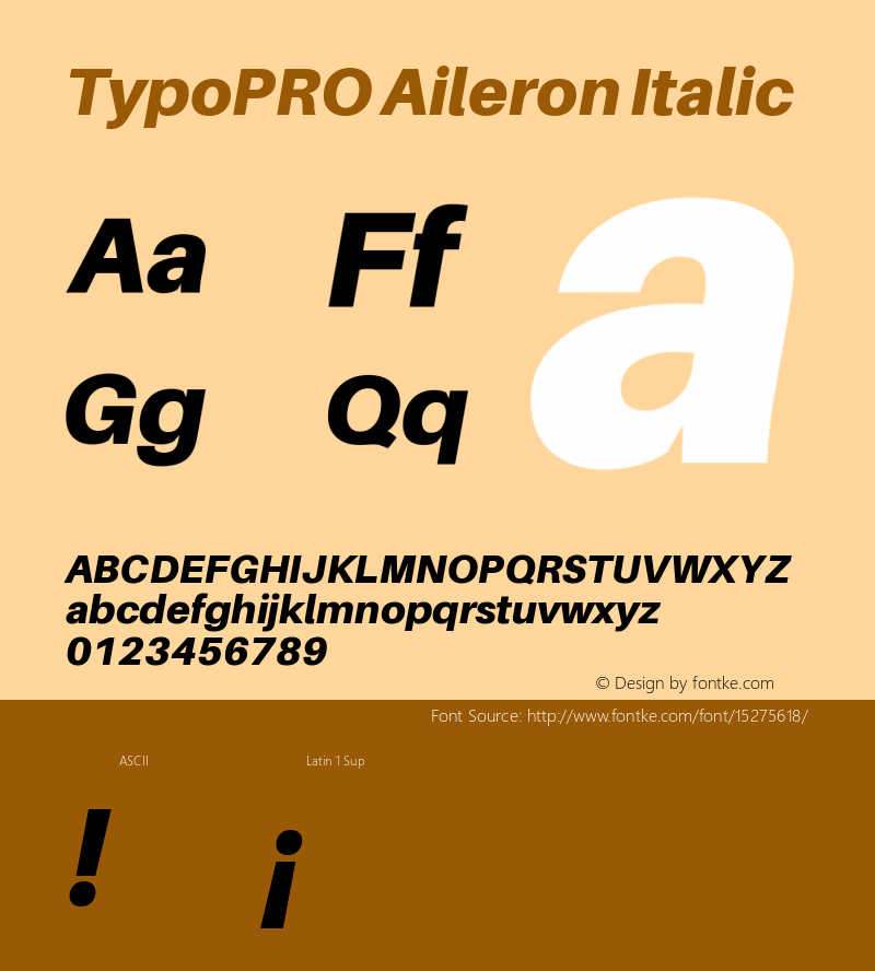 TypoPRO Aileron Italic Version 1.102;PS 001.102;hotconv 1.0.70;makeotf.lib2.5.58329 Font Sample