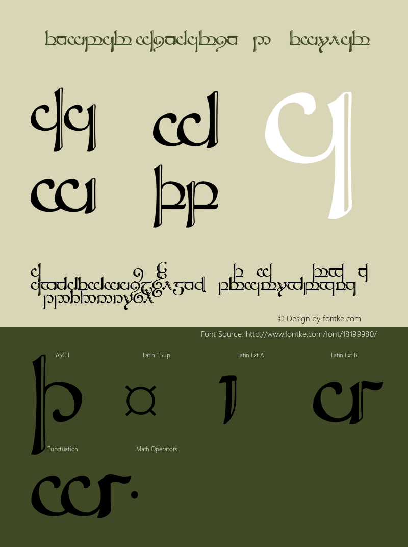 Tengwar Sindarin-2 Regular Version 1.0 Font Sample