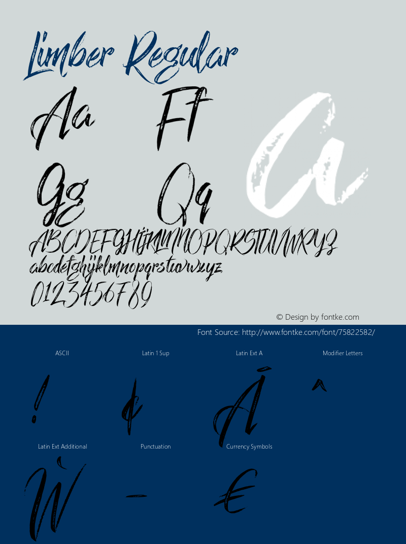 Limber Version 1.000;PS 001.001;hotconv 1.0.56 Font Sample