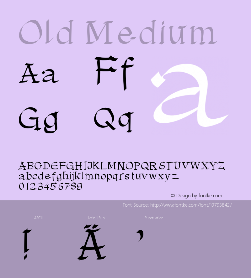 Old Medium Version 001.000 Font Sample