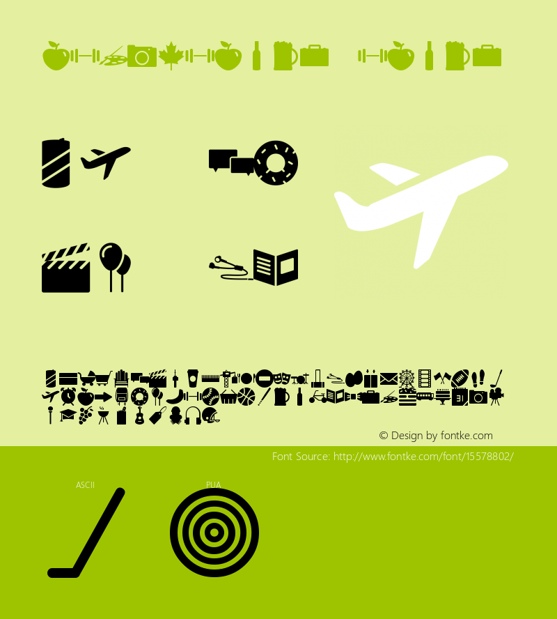 city-icons icons Version 1.0 Font Sample