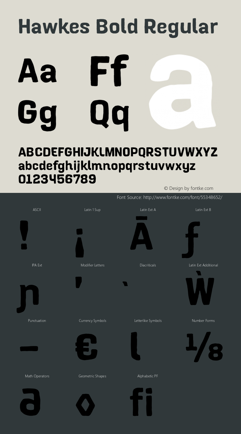 Hawkes Bold Regular Version 1.000;hotconv 1.0.109;makeotfexe 2.5.65596 Font Sample