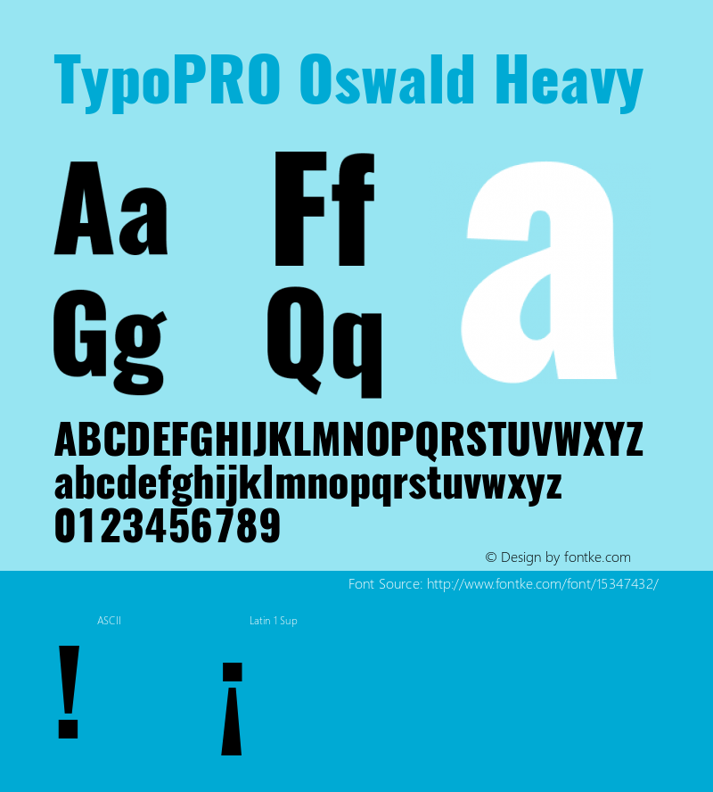 TypoPRO Oswald Heavy 3.0; ttfautohint (v0.95) -l 8 -r 50 -G 200 -x 0 -w 