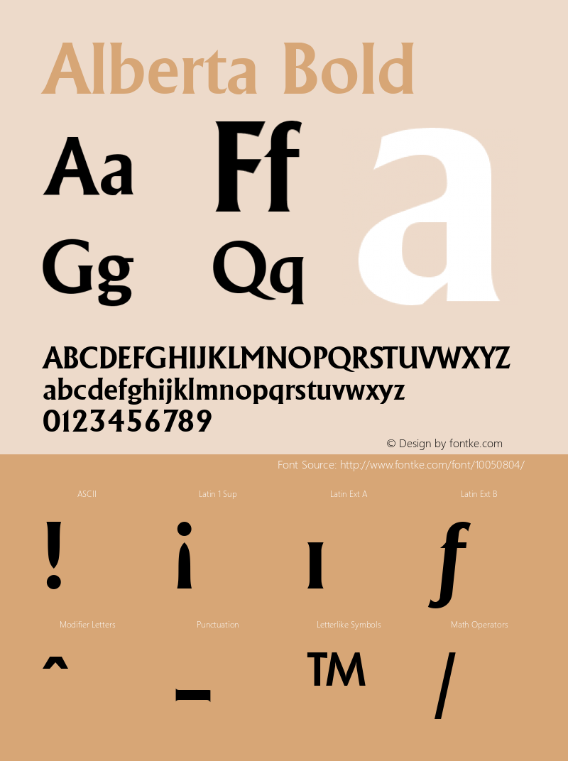 Alberta Bold The WSI-Fonts Professional Collection Font Sample