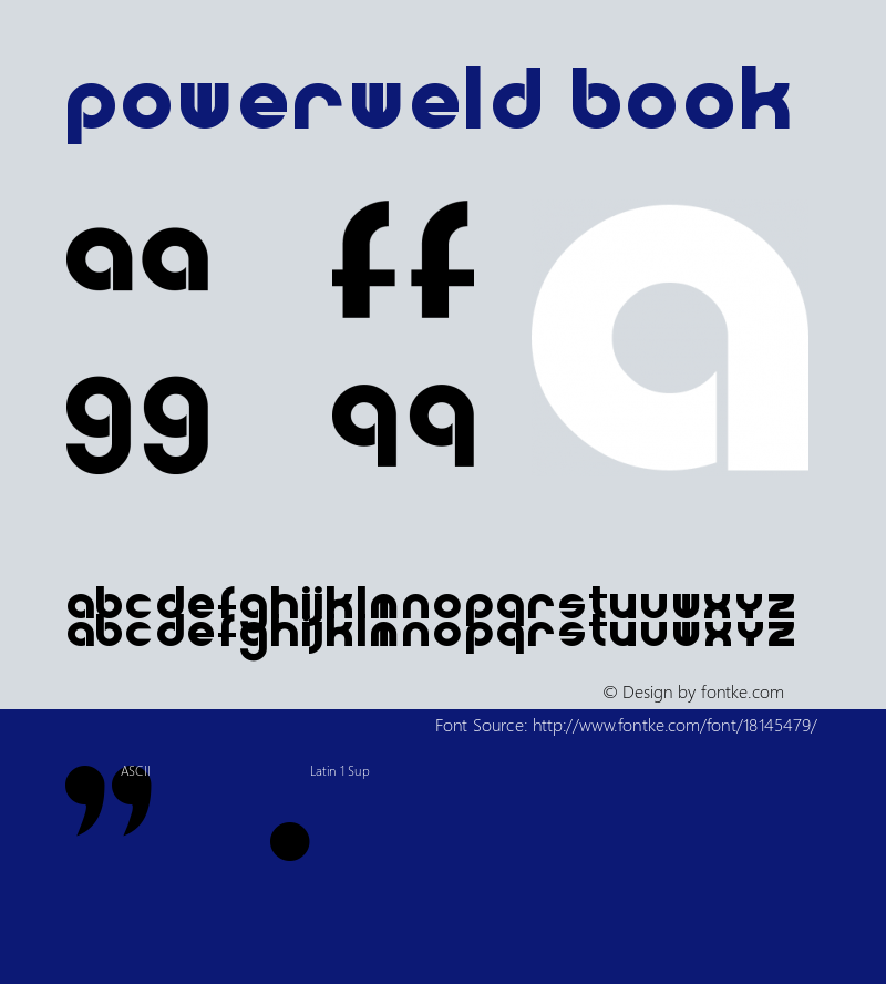 Powerweld Book Version 1.00 Font Sample