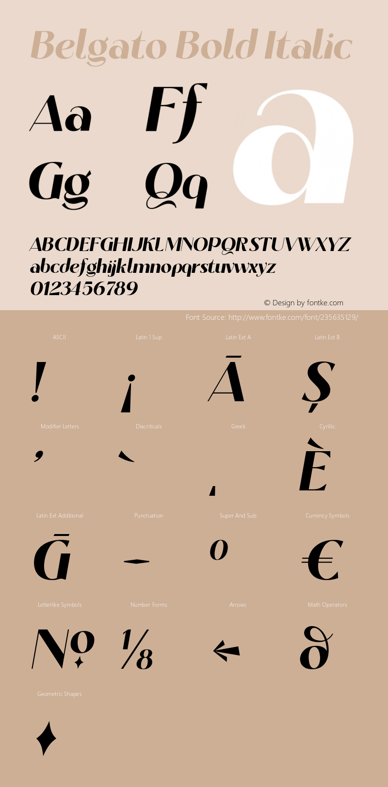 Belgato Bold Italic 1.000;FEAKit 1.0图片样张