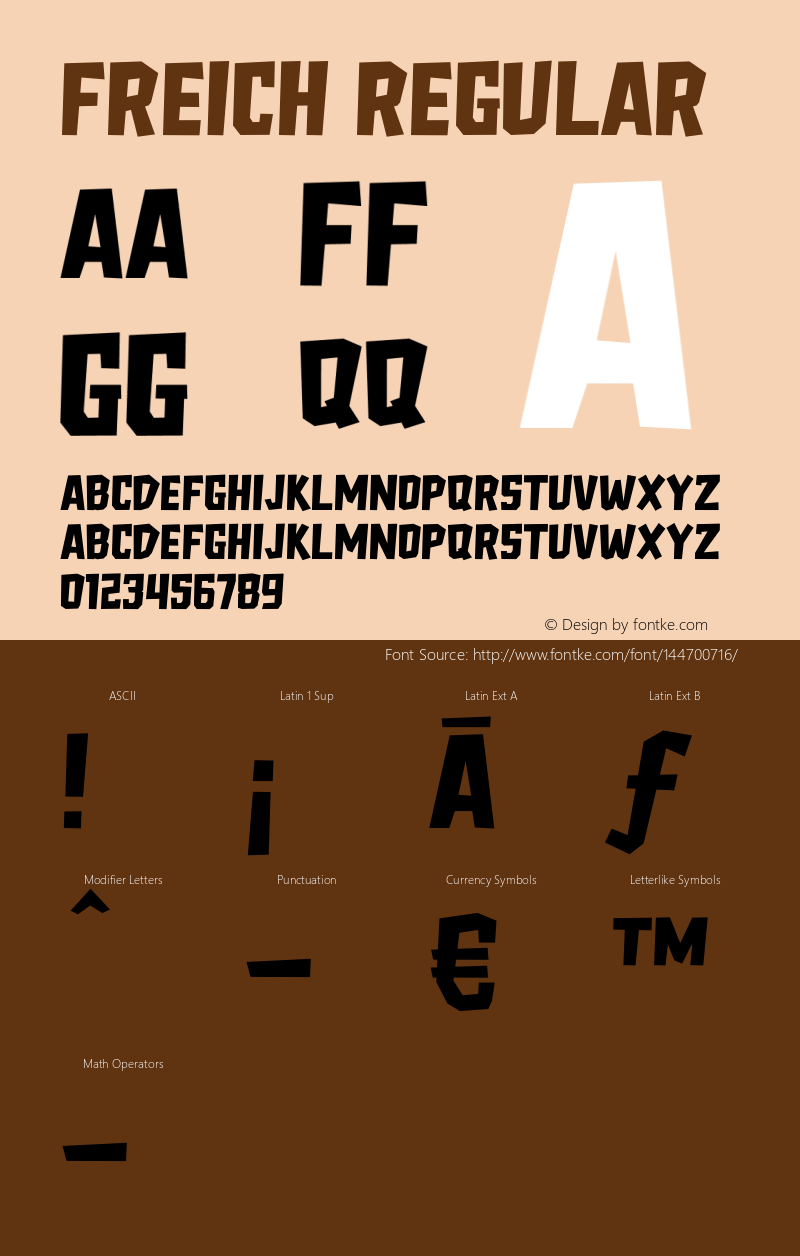 Freich Version 1.000 | wf-rip DC20190525 Font Sample