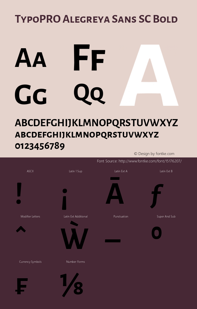 TypoPRO Alegreya Sans SC Bold Version 1.000;PS 001.000;hotconv 1.0.70;makeotf.lib2.5.58329 DEVELOPMENT Font Sample