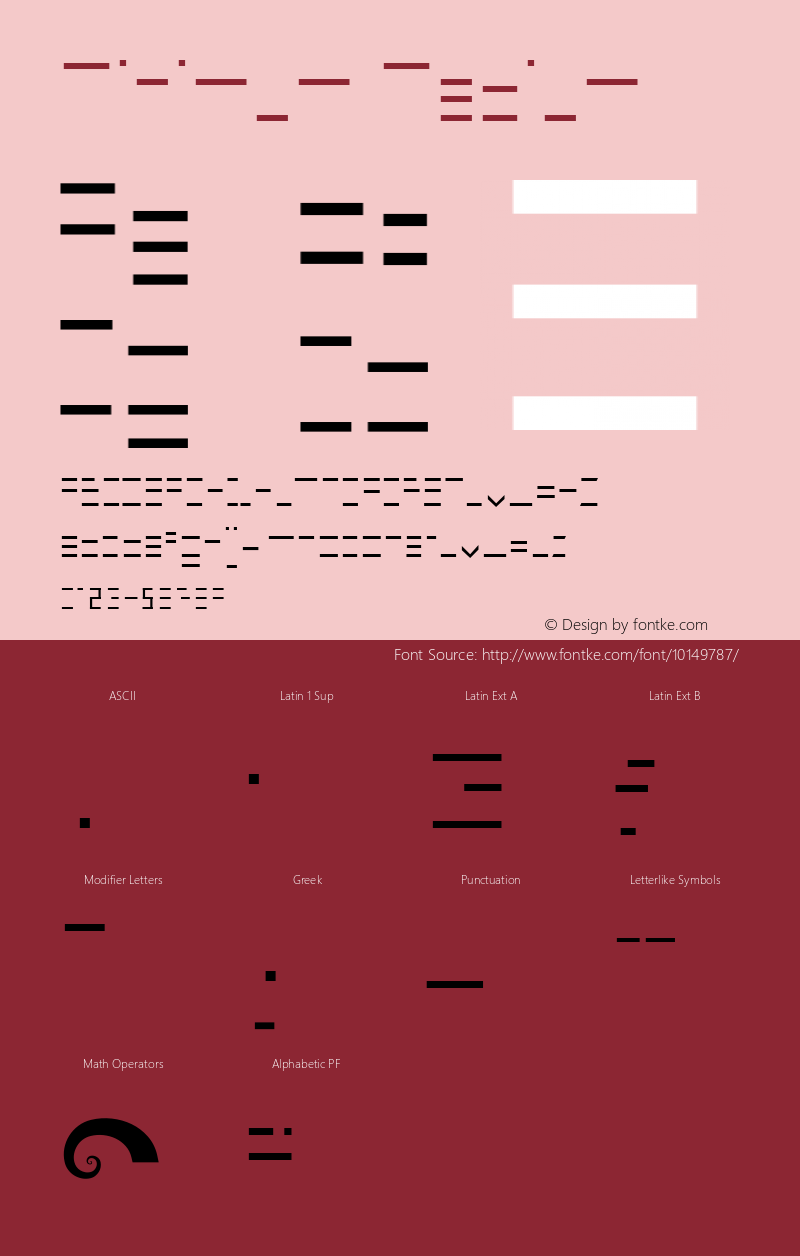 Minimum Medium Version 001.000 Font Sample