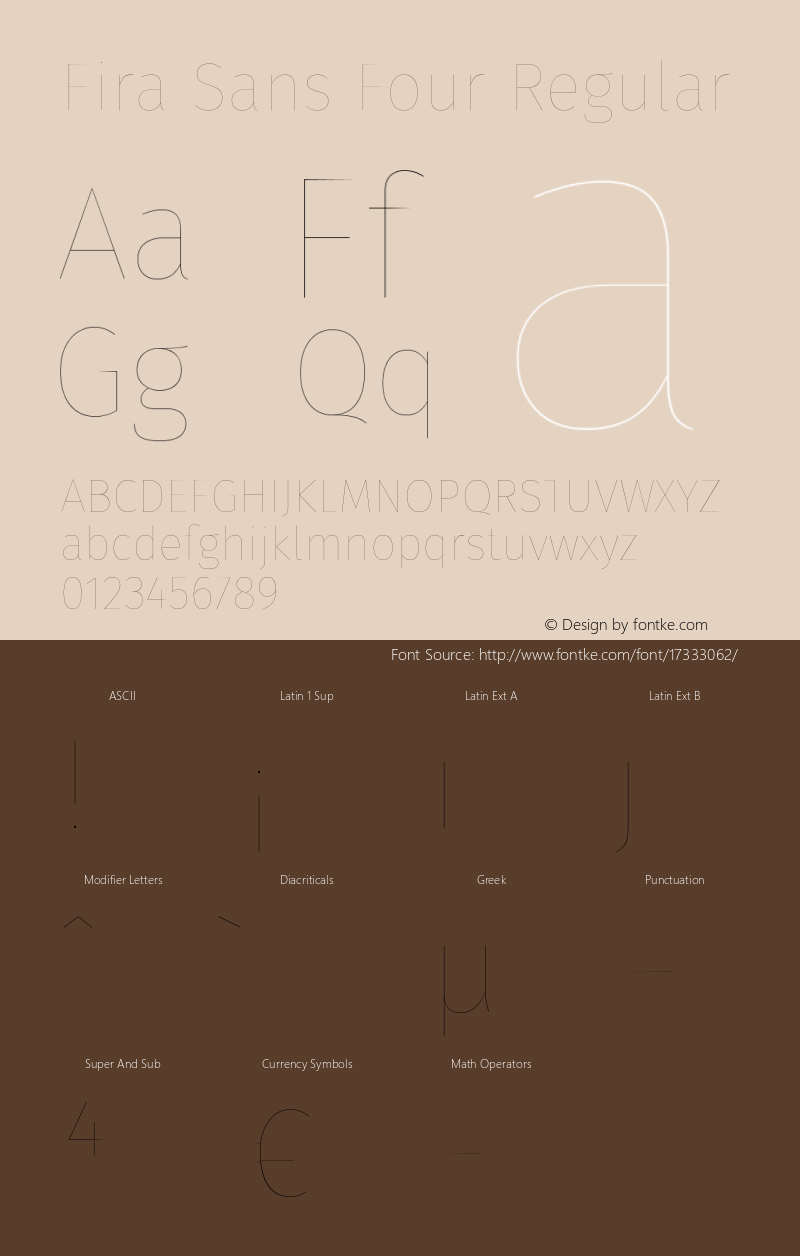 Fira Sans Four Regular Version 4.106 Font Sample