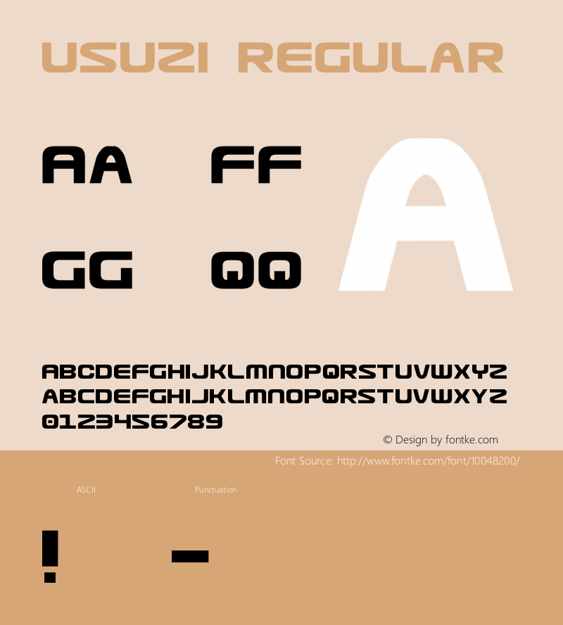 Usuzi Regular 1 Font Sample