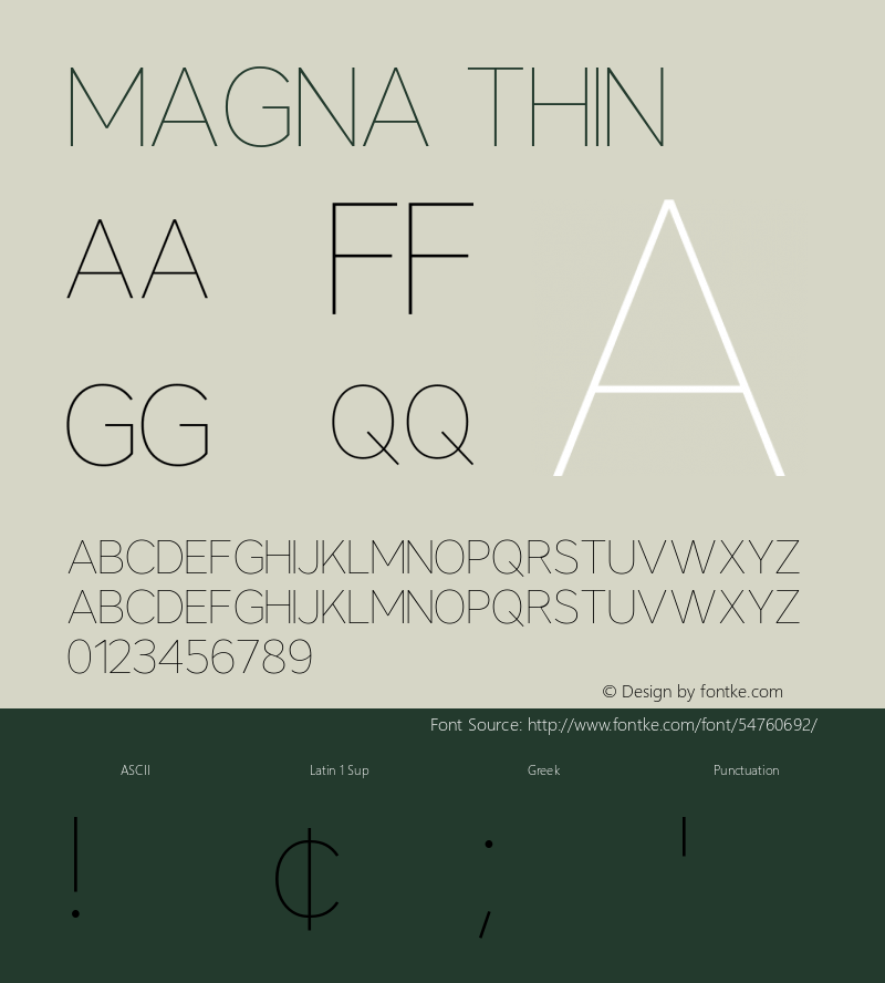 Magna Thin Version 1.00;February 9, 2020;FontCreator 11.5.0.2422 64-bit Font Sample