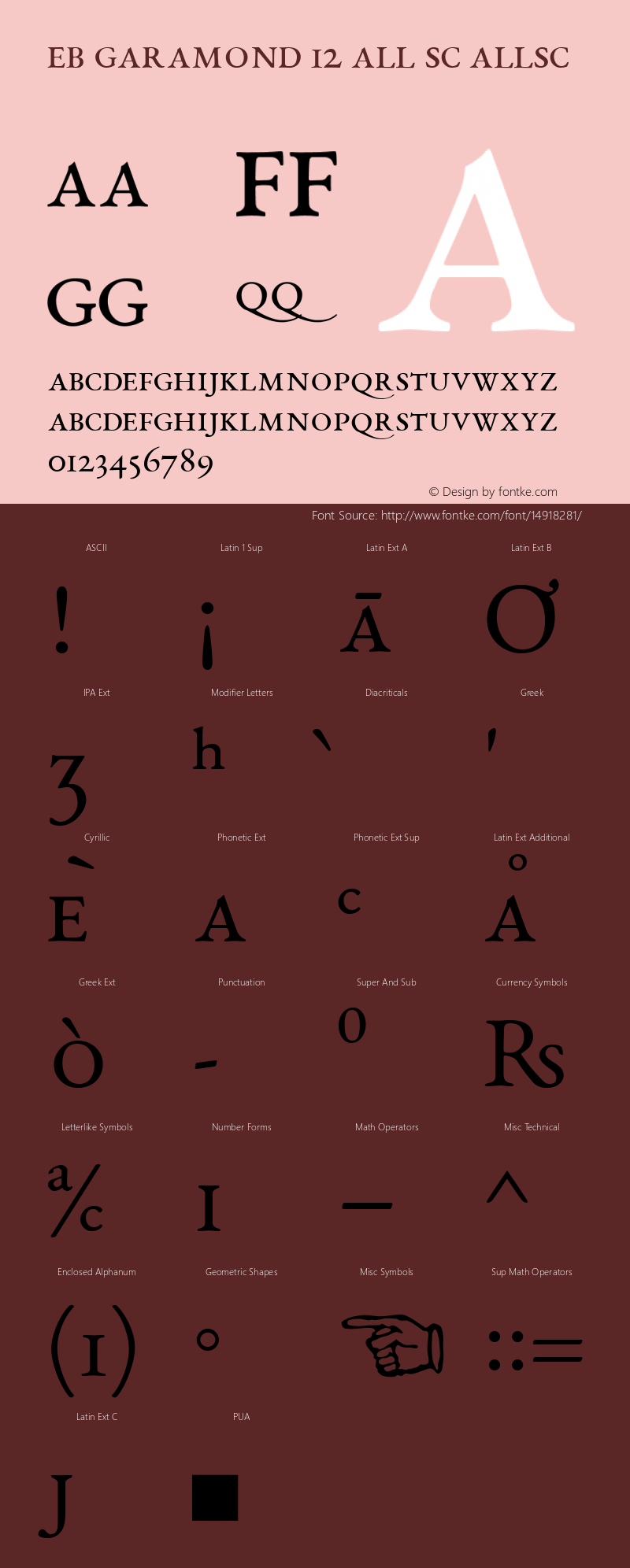 EB Garamond 12 All SC AllSC Version 0.015d Font Sample