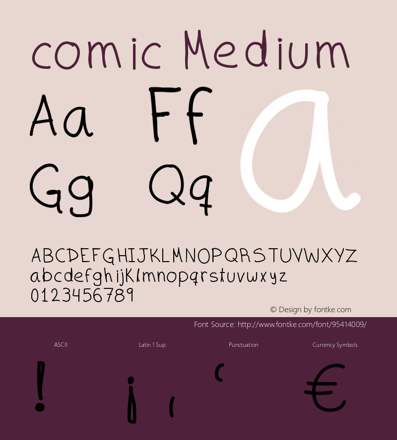 comic Version 001.000 Font Sample