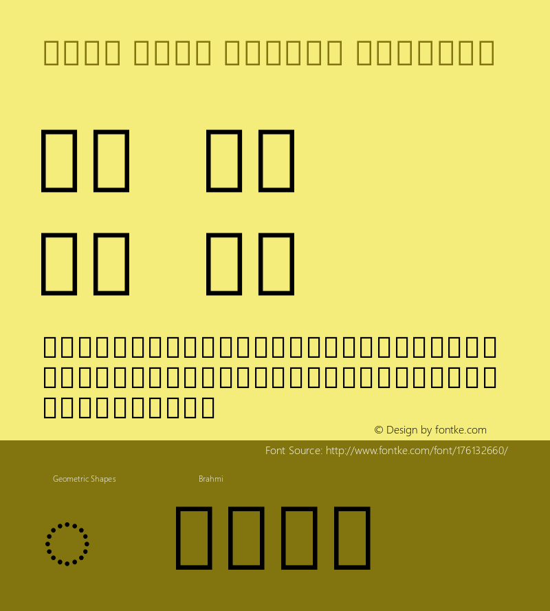 Noto Sans Brahmi Regular Version 2.001图片样张