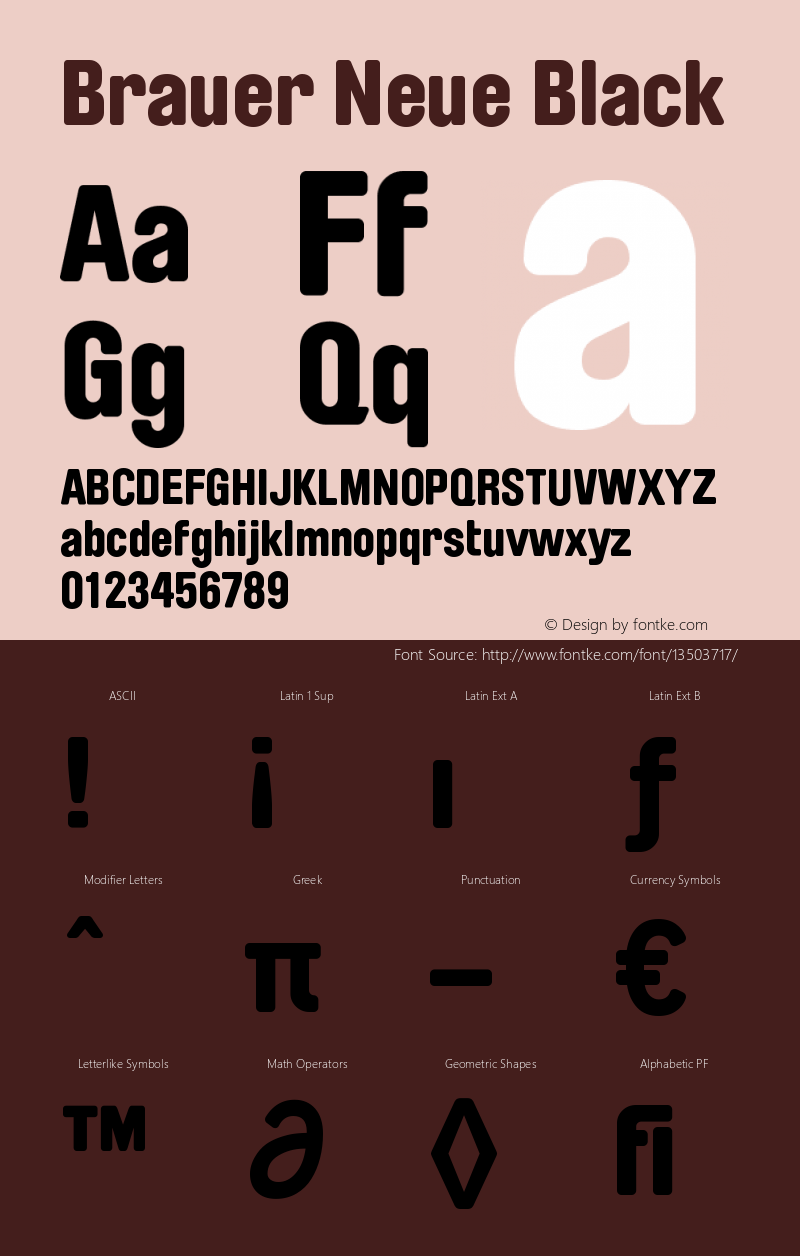 Brauer Neue Black Version 1.001 Font Sample